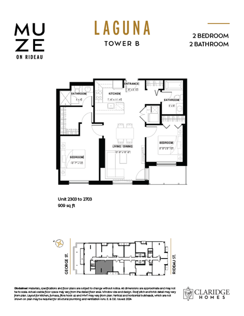 the level 2 and 3 bedroom floor plans differ from each other